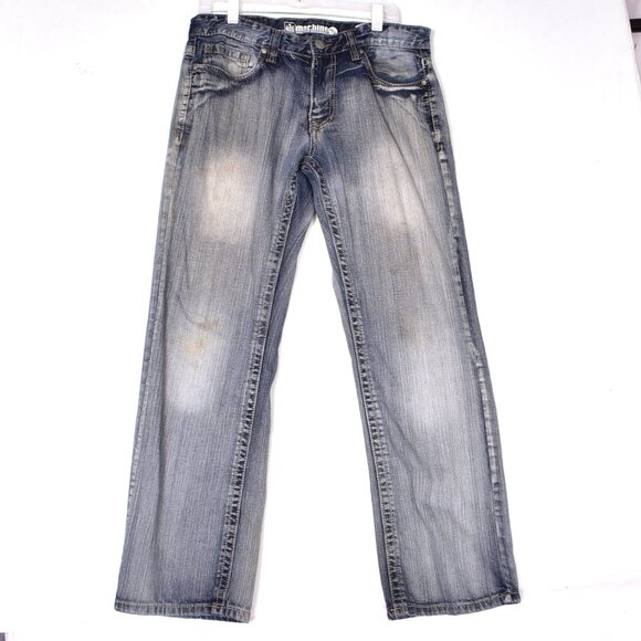 MK Machine Men's Blue Jeans Size 34/32 See Photos - Picture 1 of 9